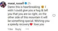 Masai Russell's comment- Source: Abby Steiner Instagram